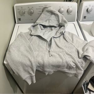Grey Lululemon Scuba Oversized Half Zip Hoodie